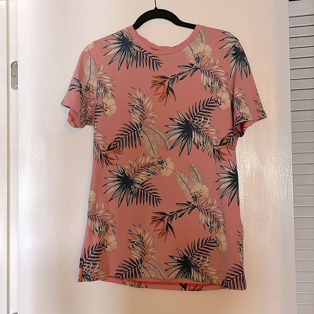 Jack & Jones Men’s Tropical Hawaiian cotton Trendy T-Shirt Medium.